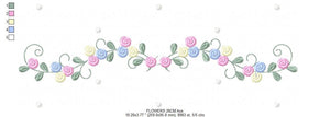 Flowers embroidery designs - Roses embroidery design machine embroidery pattern - entwined roses embroidery file - instant download towel