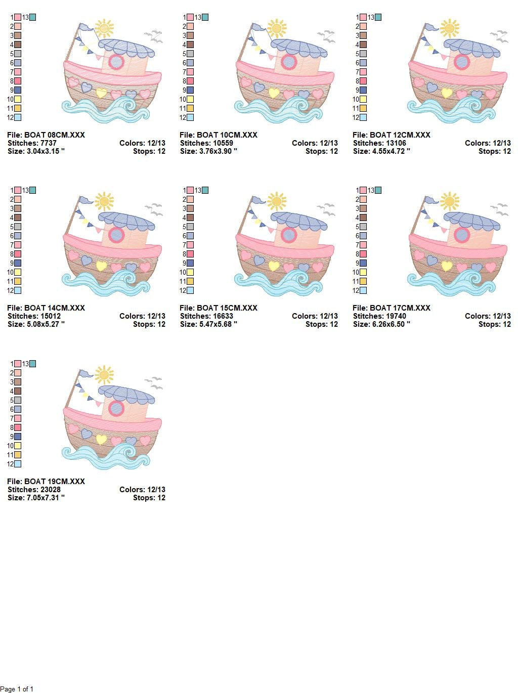 Boat embroidery designs - Sailboat embroidery design machine embroidery pattern - Nautical file instant download - Fishing Boat design boy