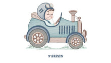 Carica l&#39;immagine nel visualizzatore di Gallery, Old car embroidery design - Baby Boy embroidery designs machine embroidery pattern - Vehicle embroidery file - instant digital download pes
