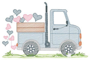 Truck embroidery designs - Vehicle embroidery design machine embroidery pattern - baby boy embroidery file - instant digital download filled