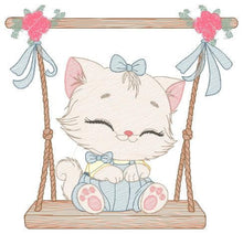 Carica l&#39;immagine nel visualizzatore di Gallery, Cat embroidery design - Kitty embroidery designs machine embroidery pattern - Pet embroidery file - Baby girl embroidery Kitchen cloth Apron
