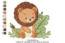 Charger l&#39;image dans la galerie, Lion embroidery designs - Safari embroidery design machine embroidery pattern - Baby boy embroidery file - instant download pes jef hus vip
