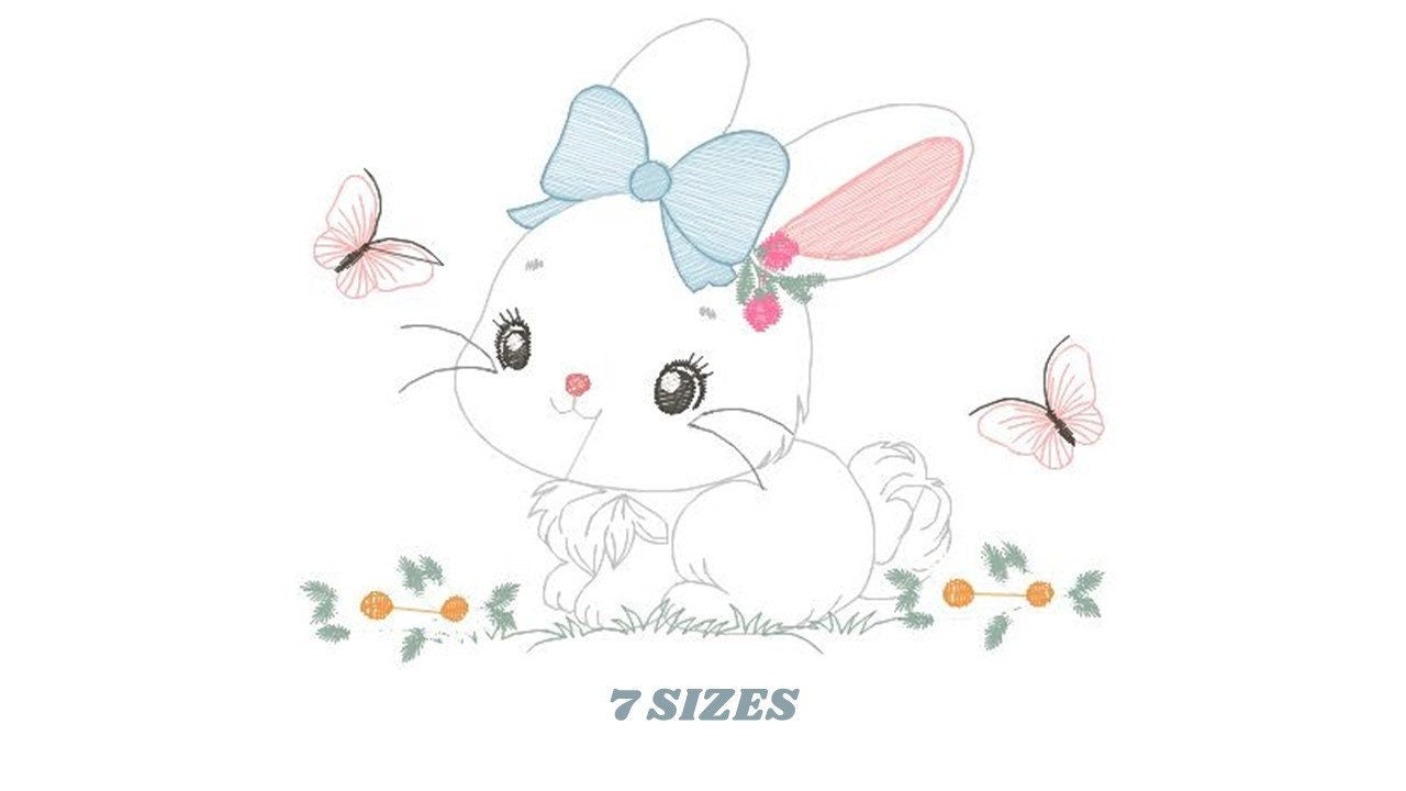 Bunny embroidery design - Rabbit embroidery designs machine embroidery pattern - baby boy embroidery file - Easter embroidery rabbit pes jef Marcia Embroidery