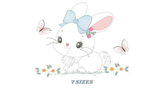 Bunny embroidery design - Rabbit embroidery designs machine embroidery pattern - baby boy embroidery file - Easter embroidery rabbit pes jef Marcia Embroidery
