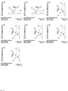 Bunny embroidery design - Rabbit embroidery designs machine embroidery pattern - baby boy embroidery file - Easter embroidery rabbit pes jef