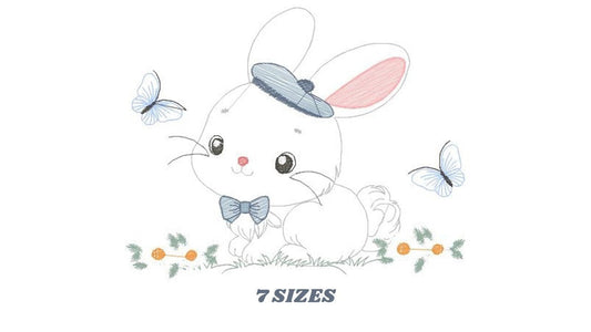 Bunny embroidery design - Rabbit embroidery designs machine embroidery pattern - baby boy embroidery file - Easter embroidery rabbit pes jef Marcia Embroidery