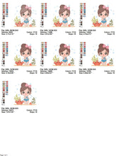 Load image into Gallery viewer, Swimmer embroidery designs - Baby girl embroidery design machine embroidery pattern - Pool embroidery Beach embroidery girl with floater
