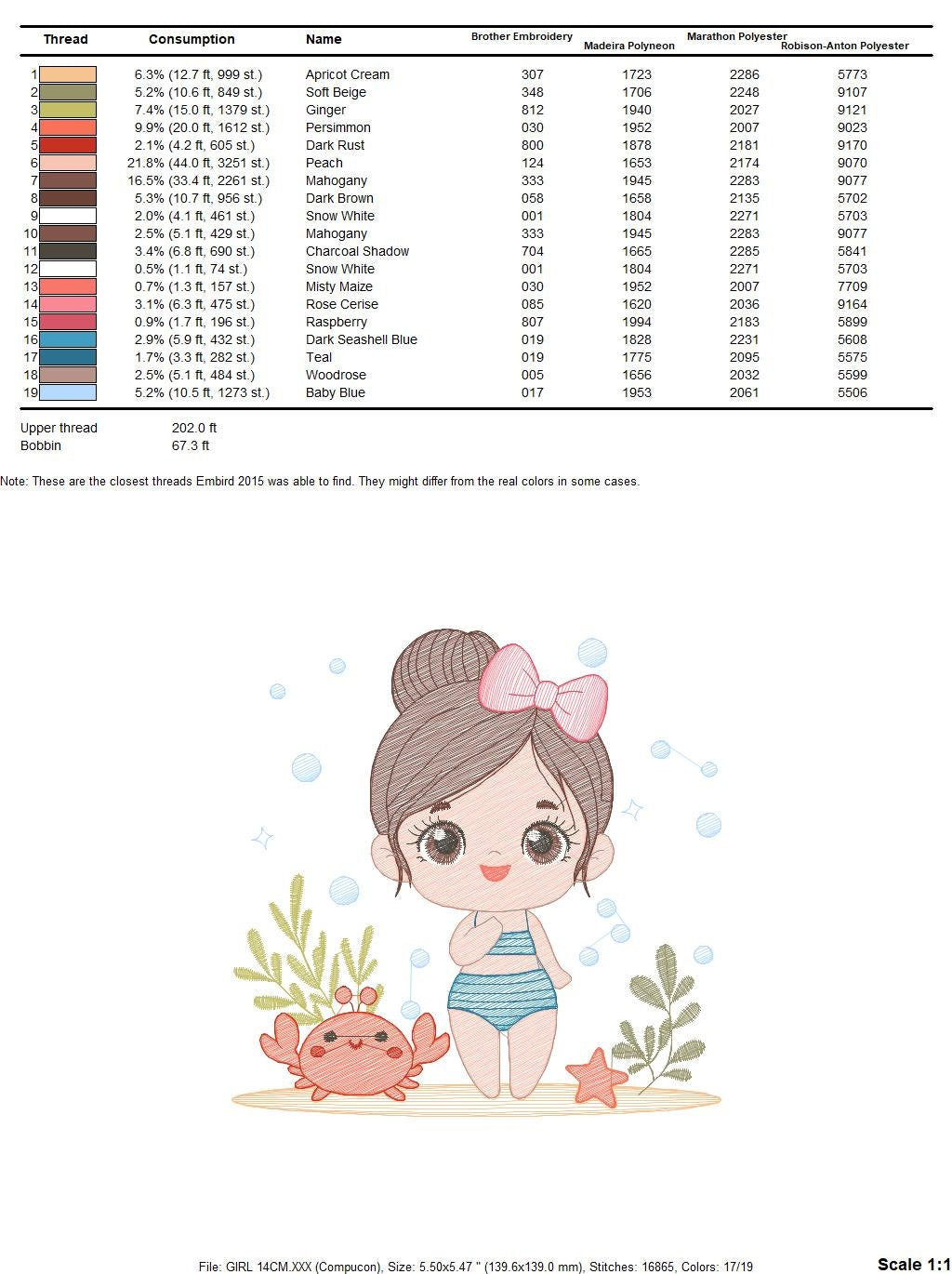 Swimmer embroidery designs - Baby girl embroidery design machine embroidery pattern - Pool embroidery Beach embroidery girl with floater Marcia Embroidery