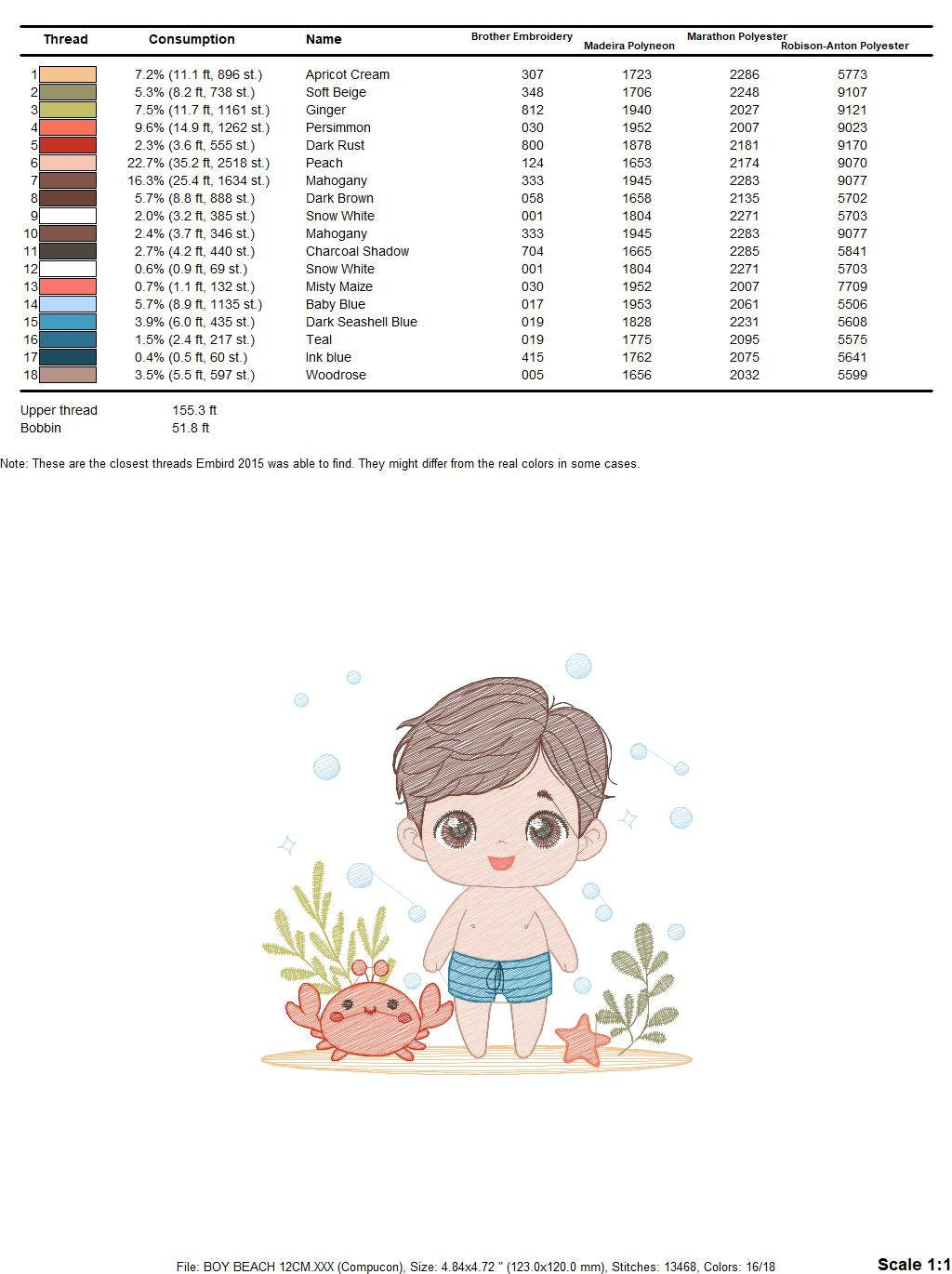 Swimmer embroidery designs - Baby boy with swim trunks machine pattern - Boy with crab and starfish at the beach - Instant digital download