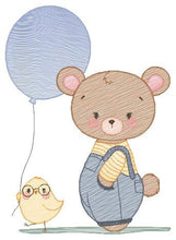 Carica l&#39;immagine nel visualizzatore di Gallery, Balloon embroidery designs - Bear with balloons embroidery design machine embroidery pattern - Birthday embroidery file - instant download
