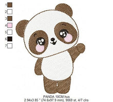 Carica l&#39;immagine nel visualizzatore di Gallery, Male Panda embroidery design - Wild Bear Animal embroidery designs machine embroidery pattern - Baby boy embroidery file - instant download
