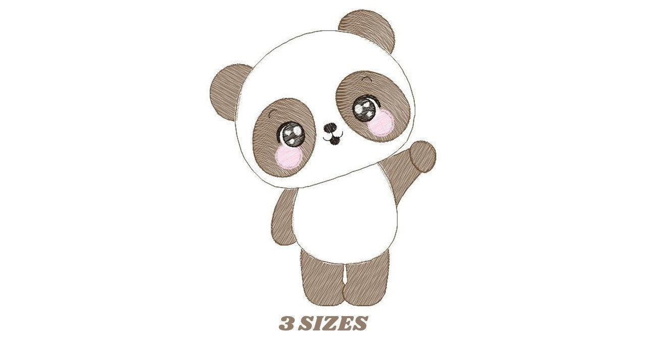 Male Panda embroidery design - Wild Bear Animal embroidery designs machine embroidery pattern - Baby boy embroidery file - instant download Marcia Embroidery