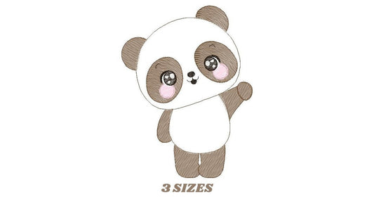 Male Panda embroidery design - Wild Bear Animal embroidery designs machine embroidery pattern - Baby boy embroidery file - instant download Marcia Embroidery