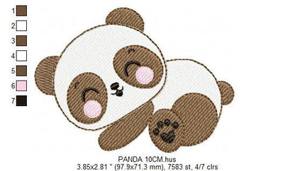 Sleeeping Panda embroidery design - Animal embroidery designs machine embroidery pattern - Baby boy embroidery file - instant download jef Marcia Embroidery