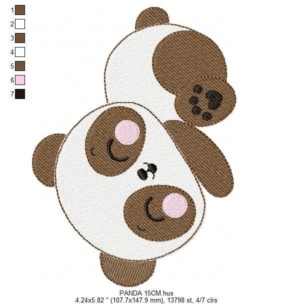 Sleeeping Panda embroidery design - Animal embroidery designs machine embroidery pattern - Baby boy embroidery file - instant download jef Marcia Embroidery