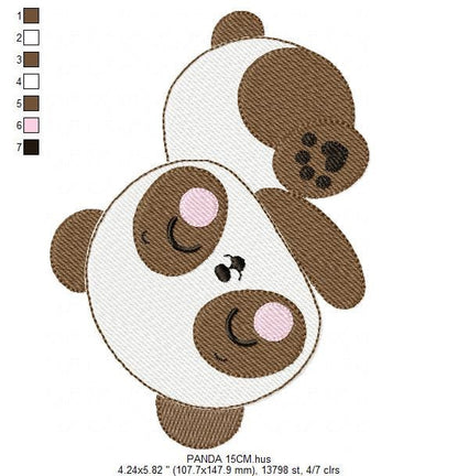 Sleeeping Panda embroidery design - Animal embroidery designs machine embroidery pattern - Baby boy embroidery file - instant download jef Marcia Embroidery