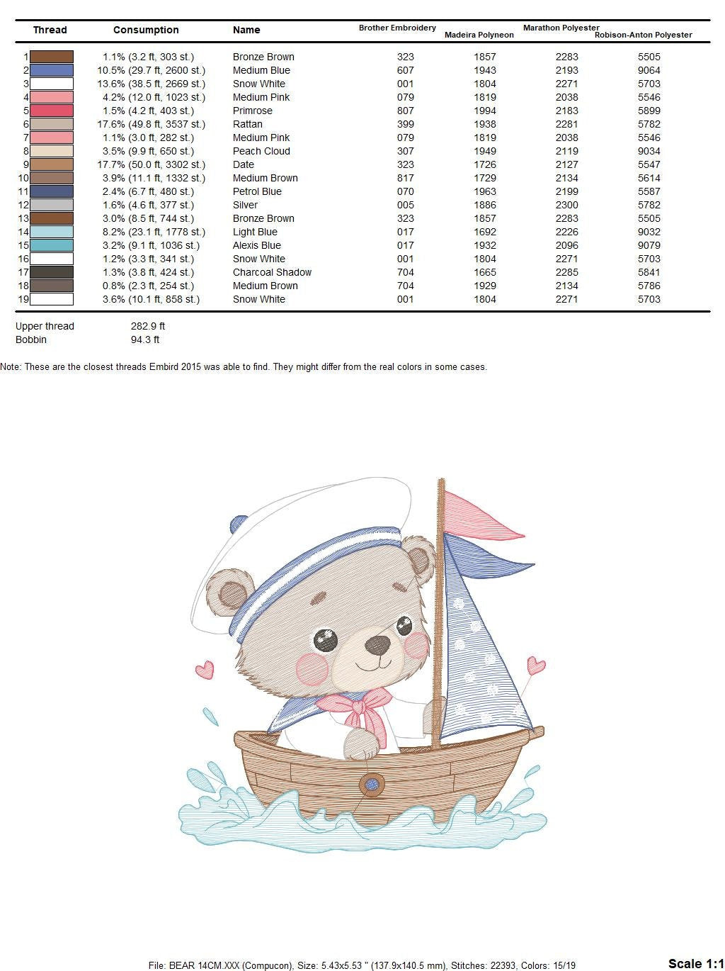 Bear embroidery designs - Sailor embroidery design machine embroidery pattern - Sailor bear with bunny - Teddy embroidery nautical boat