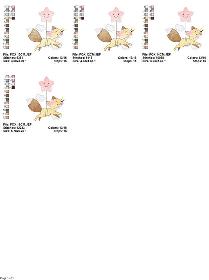 Fox embroidery designs - Hot air balloon embroidery design machine embroidery pattern - Animal embroidery file - woodland animals download Marcia Embroidery