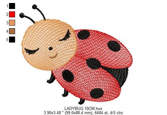 Ladybug embroidery designs - Garden Animal embroidery design machine embroidery pattern - Insect life embroidery file - spring embroidery - Marcia Embroidery