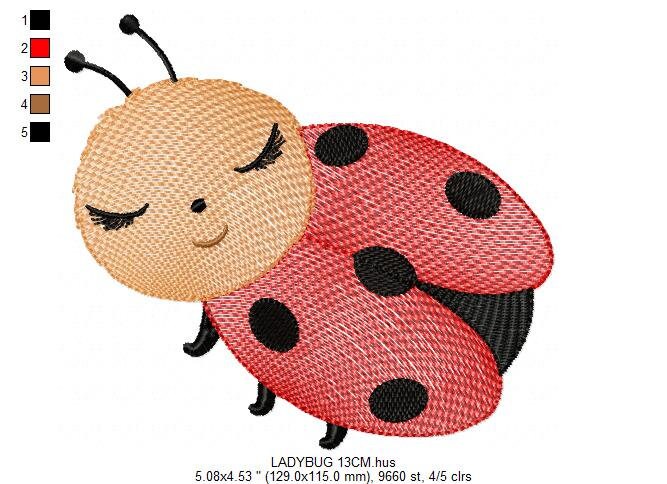 Ladybug embroidery designs - Garden Animal embroidery design machine embroidery pattern - Insect life embroidery file - spring embroidery - Marcia Embroidery