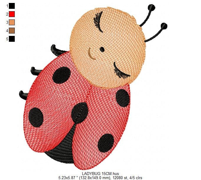 Ladybug embroidery designs - Garden Animal embroidery design machine embroidery pattern - Insect life embroidery file - spring embroidery - Marcia Embroidery