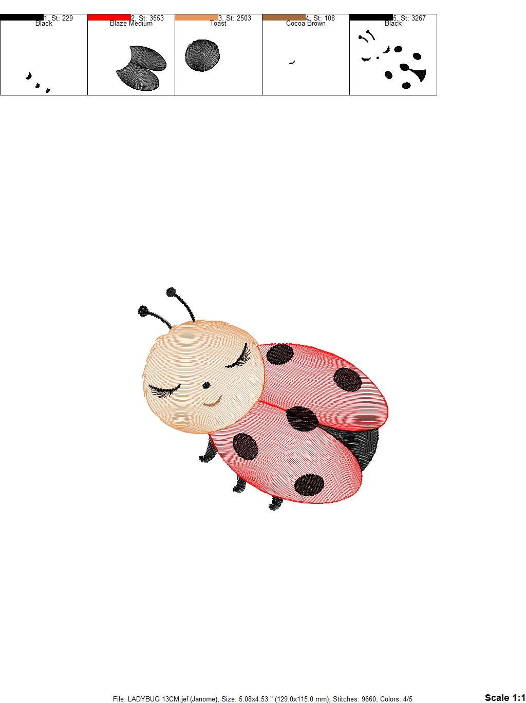 Ladybug embroidery designs - Garden Animal embroidery design machine embroidery pattern - Insect life embroidery file - spring embroidery - Marcia Embroidery