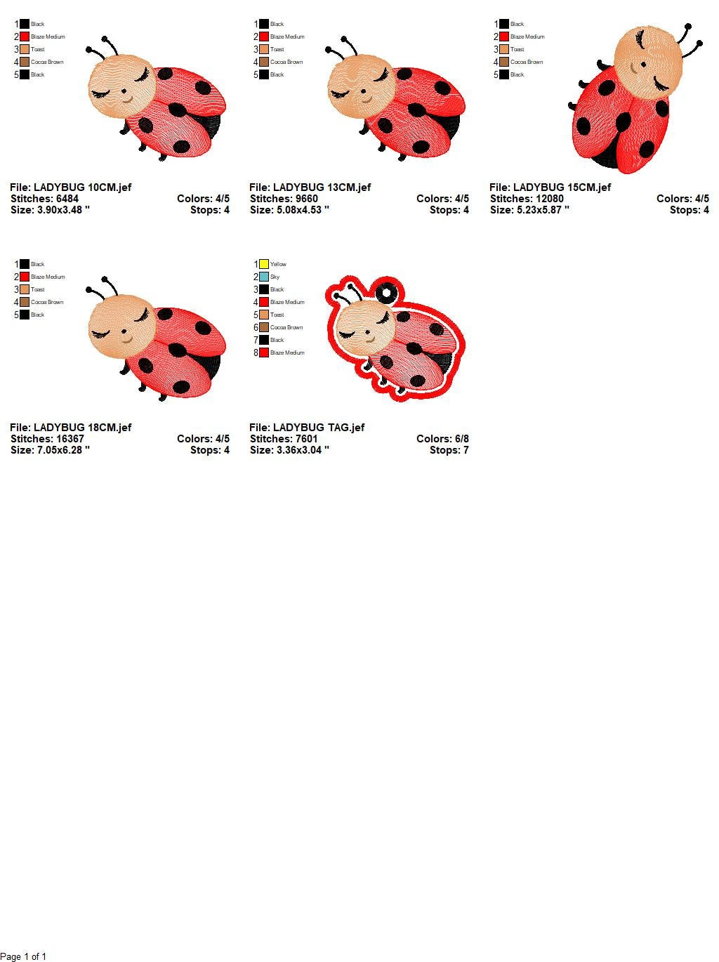 Ladybug embroidery designs - Garden Animal embroidery design machine embroidery pattern - Insect life embroidery file - spring embroidery - Marcia Embroidery