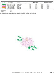 Roses embroidery designs - Lotus Flower embroidery design machine embroidery pattern - Kitchen Towel embroidery file - instant download pes