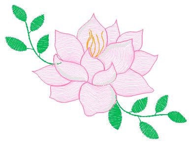 Roses embroidery designs - Lotus Flower embroidery design machine embroidery pattern - Kitchen Towel embroidery file - instant download pes