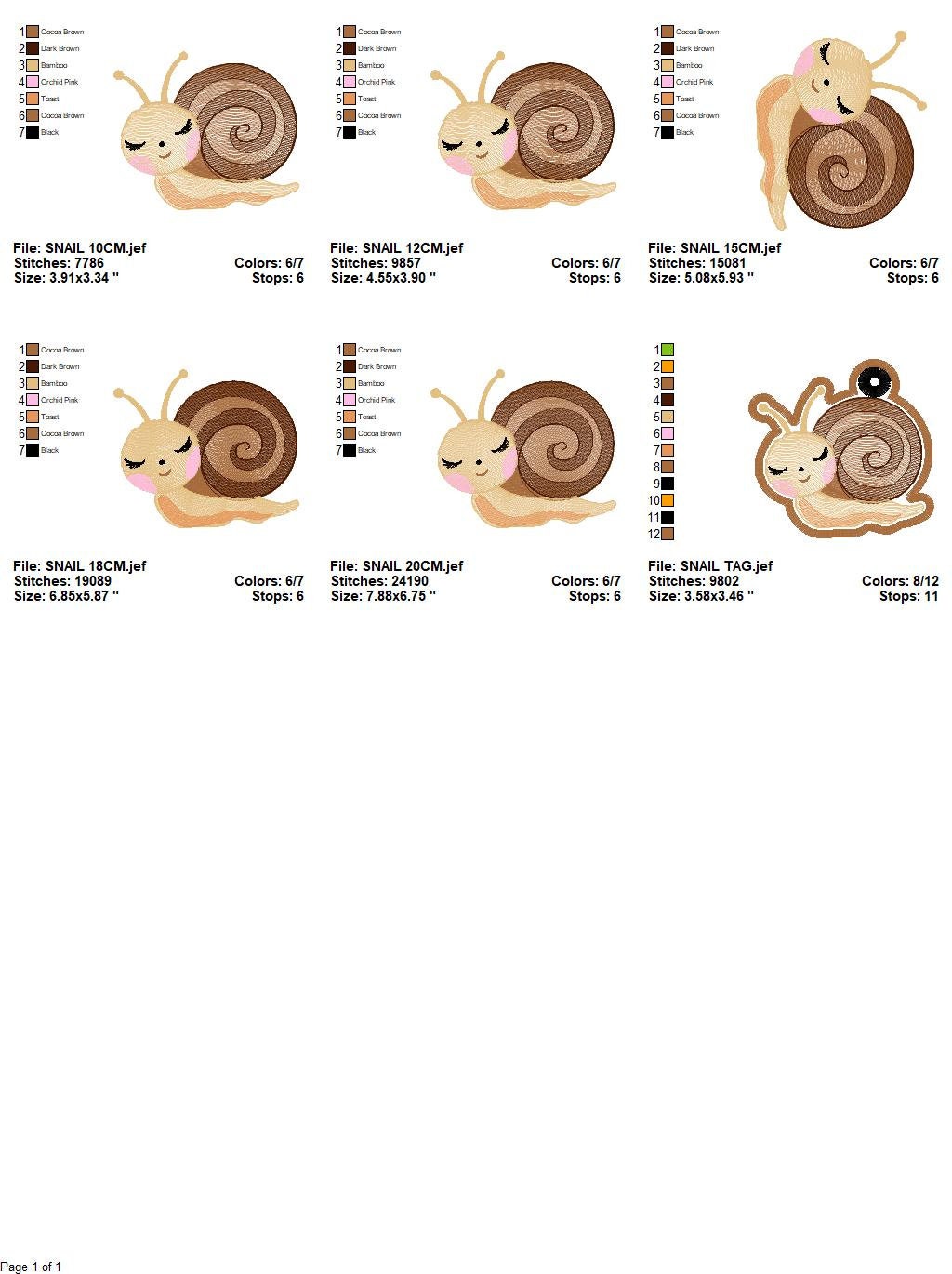 Snail embroidery design - Insect Animal machine embroidery pattern - Slug Garden Bug - Baby girl and boy file - Instant digital download pes