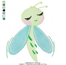 Laden Sie das Bild in den Galerie-Viewer, Dragonfly embroidery design - Spring Garden Bug embroidery designs machine embroidery pattern - Children embroidery file - instant download
