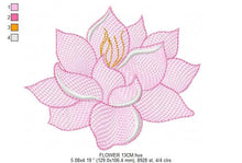 Laden Sie das Bild in den Galerie-Viewer, Delicate flower embroidery designs - Lotus embroidery design machine embroidery pattern - Floral embroidery file - instant download pes jef
