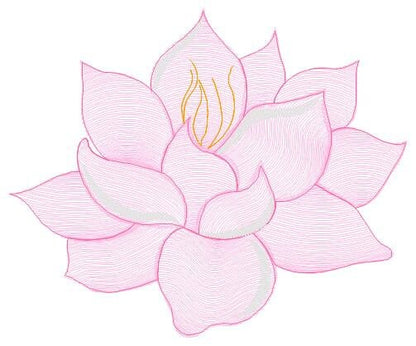 Delicate flower embroidery designs - Lotus embroidery design machine embroidery pattern - Floral embroidery file - instant download pes jef Marcia Embroidery