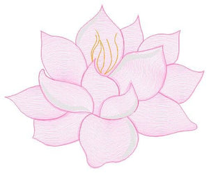 Delicate flower embroidery designs - Lotus embroidery design machine embroidery pattern - Floral embroidery file - instant download pes jef