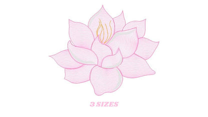 Delicate flower embroidery designs - Lotus embroidery design machine embroidery pattern - Floral embroidery file - instant download pes jef Marcia Embroidery