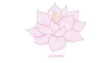 Load image into Gallery viewer, Delicate flower embroidery designs - Lotus embroidery design machine embroidery pattern - Floral embroidery file - instant download pes jef
