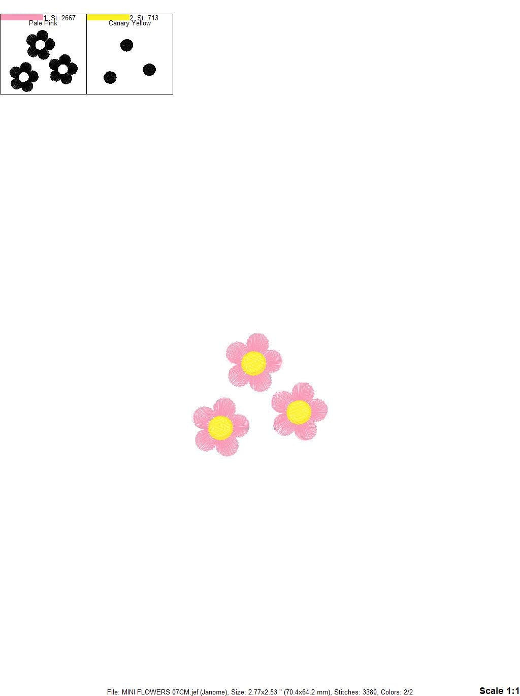 Flowers embroidery designs - Mini Flower embroidery design machine embroidery pattern - Towel embroidery file - floral embroidery pes jef Marcia Embroidery