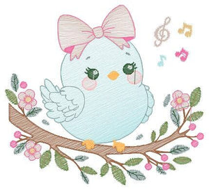 Bird embroidery designs - Birds embroidery design machine embroidery pattern - Spring garden embroidery file - instant download Tea towel