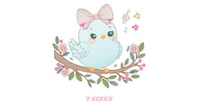 Load image into Gallery viewer, Bird embroidery designs - Birds embroidery design machine embroidery pattern - Spring garden embroidery file - instant download Tea towel
