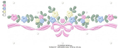 Flowers embroidery designs - Roses embroidery design machine embroidery pattern - entwined roses embroidery file - instant download towel Marcia Embroidery