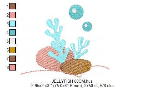 Jellyfish embroidery design - Octopus embroidery designs machine embroidery pattern - Ocean animals embroidery - instant digital download