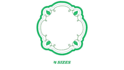 Monogram Frame embroidery designs - Flower embroidery design machine embroidery pattern - Floral embroidery file - baby girl embroidery pes