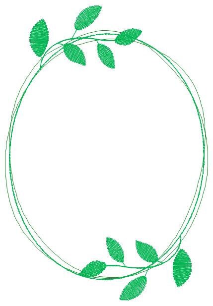 Monogram Frame embroidery designs - Laurel Flower machine embroidery pattern - Instant download Marcia Embroidery