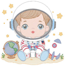 Carica l&#39;immagine nel visualizzatore di Gallery, Astronaut embroidery designs - Baby boy embroidery design machine embroidery pattern - instant download - Space embroidery file Star Rocket
