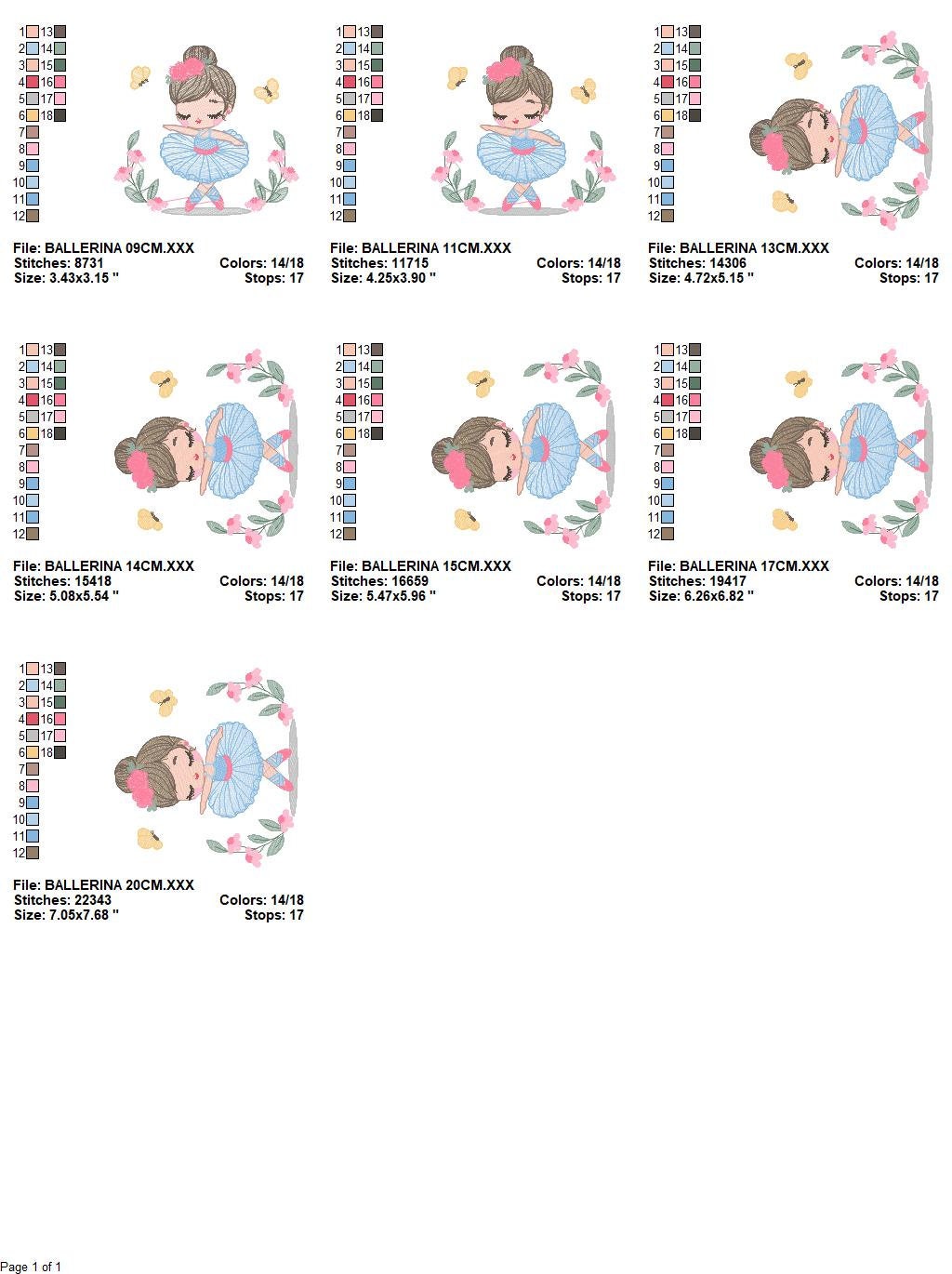 Ballerina embroidery designs - Ballet embroidery design machine embroidery pattern - instant download - Baby girl embroidery digital file