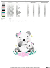 Load image into Gallery viewer, Mama Panda embroidery design - Animal embroidery designs machine embroidery pattern - Baby girl embroidery file - Panda with young baby pes
