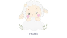 Laden Sie das Bild in den Galerie-Viewer, Sheep with cloud embroidery design - Lamb embroidery designs machine embroidery pattern - baby boy embroidery file - newborn embroidery dst
