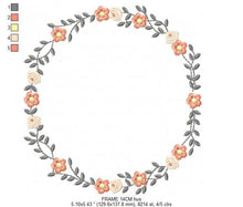 Load image into Gallery viewer, Frame embroidery designs - Flower embroidery design machine embroidery pattern - rose embroidery file girl embroidery - roses frame design
