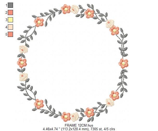 Frame embroidery designs - Flower embroidery design machine embroidery pattern - rose embroidery file girl embroidery - roses frame design Marcia Embroidery