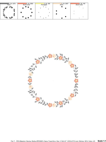 Frame embroidery designs - Flower embroidery design machine embroidery pattern - rose embroidery file girl embroidery - roses frame design Marcia Embroidery